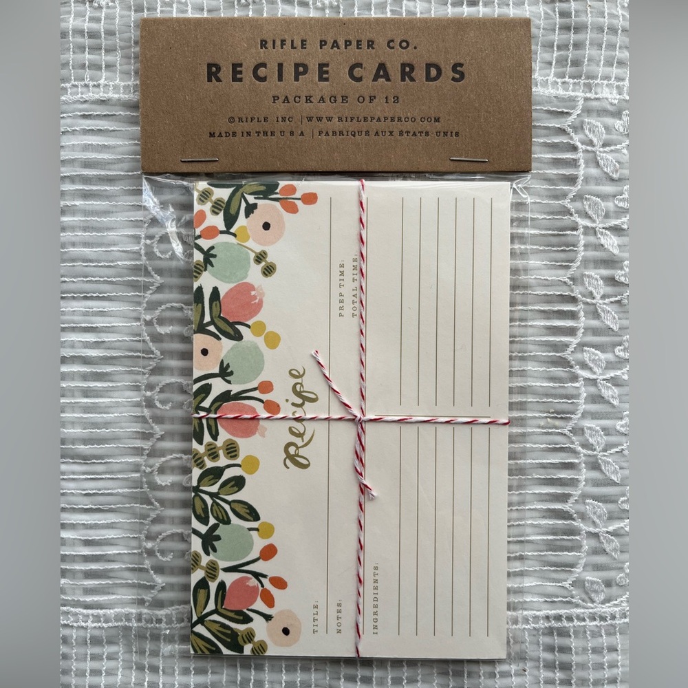 Anthropologie Rifle Paper Co Recipe Cards